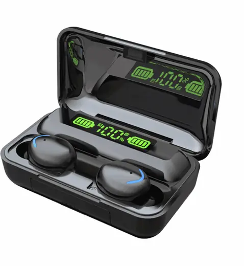 Auricular TWS con Estuche Cargador Negro