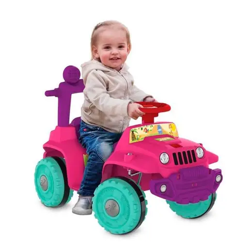 Bandeirante Baby Jipe Paseo y Andador Rosa