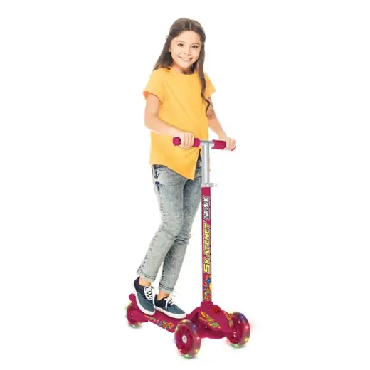 Bandeirante Patineta Skatenet Max Pink - Led