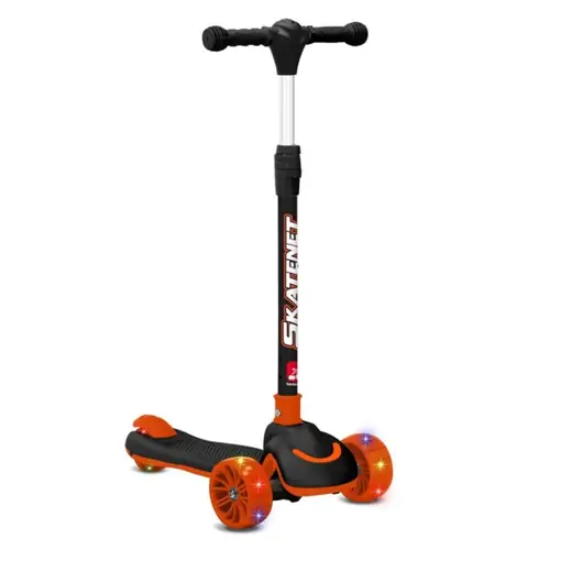 Bandeirante Patineta Skatenet Plegable Led (Ruedas y Deck) Negro/Rosa