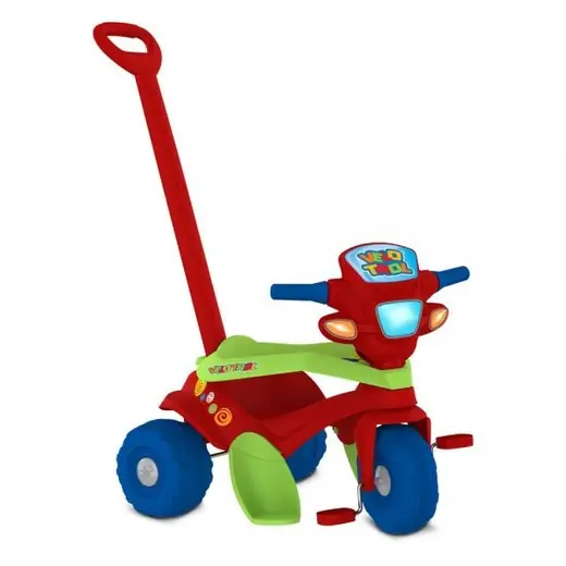 Bandeirante Triciclo Velotrol Paseo y Pedal Rojo