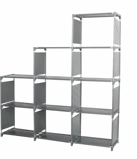 Biblioteca Decoteam 9 Cubos Gris Oscuro