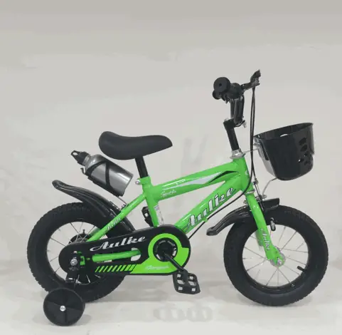 Bicicleta Infantil ARO 12" Doble Freno C/hoppie Canasto Verde