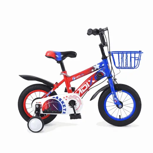 Bicicleta Infantil ARO 12" Doble Freno Canasto Rojo/azul