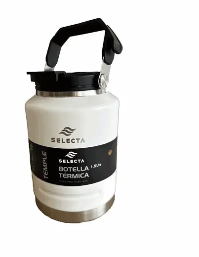 Botella Termica 1.5L Acero C/pico Blanco