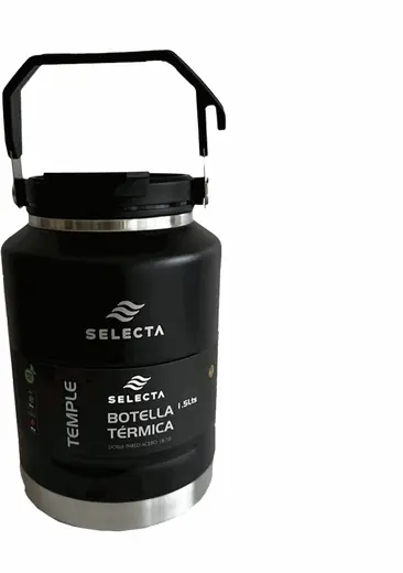 Botella Termica 1.5L Acero C/pico Negro