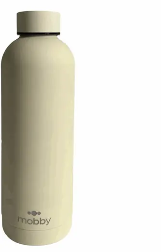 Botella Termica Doble Pared 500ML Crema Mobby