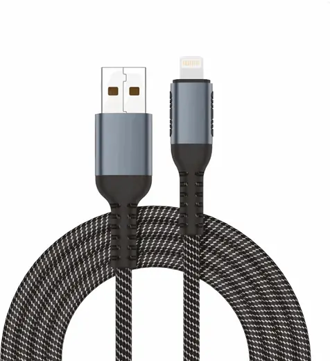 Cable Kolke USB a Lightning Negro y Gris Caja