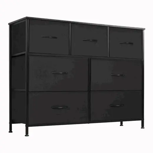 Comoda 7 Cajones Decoteam Negro