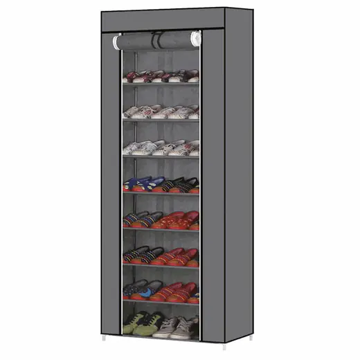 Estanteria TNT Decoteam 8 Estantes Gris Ideal para mantener tus zapatos u otros objetos ordenados y sin
