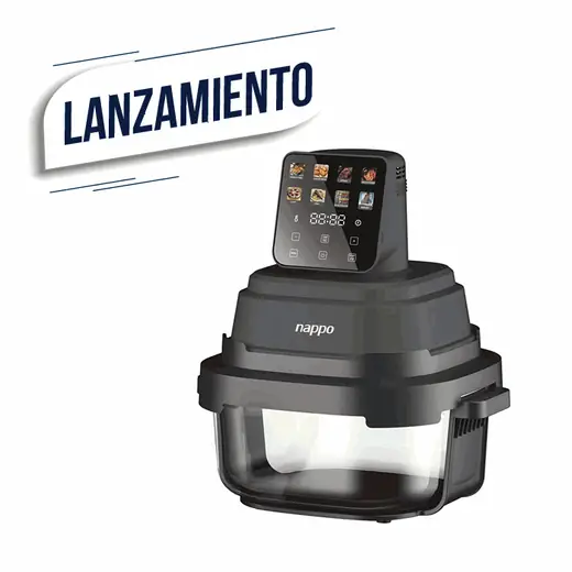 Freidora Digital SIN Aceite de Vidrio 4L Nappo