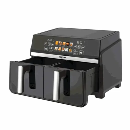 Freidora SIN Aceite Digital Nappo Doble Dual FRY 10L con Visor
