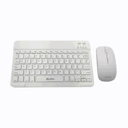 KIT de Teclado y Mouse Kolke Inalambrico BT Blanco