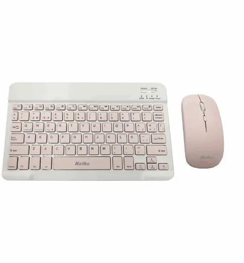 KIT de Teclado y Mouse Kolke Inalambrico BT Rosa