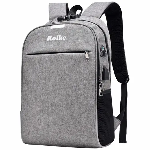 Mochila Anti-robo City con Candado GR Claro Candado de combinación Impermeable y a prueba de cortes. Puerto exterior USB para carga.