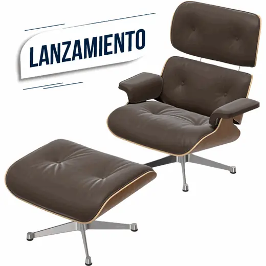 Poltrona con Otamana Eames Lounge Empoli Marron