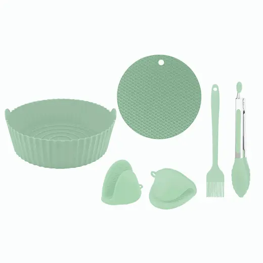 SET de Accesorios de Silicona para Freidora Croix Verde 6PCS