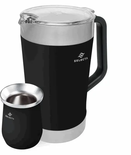 SET Jarra 1.9L + Mate 330ML A.inox Negro Selecta
