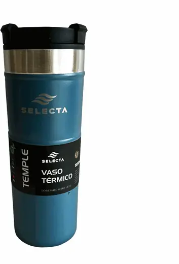 Travel MUG 500ML Doble Pared Azul Petroleo