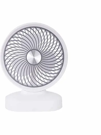 Ventilador de Mesa Portátil a Batería Recarg. Blanco. 10"