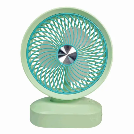 Ventilador de Mesa Portátil a Batería Recarg. Verde. 10"